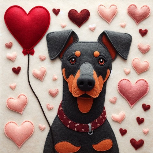 Luxury doberman birthday card - luxury,