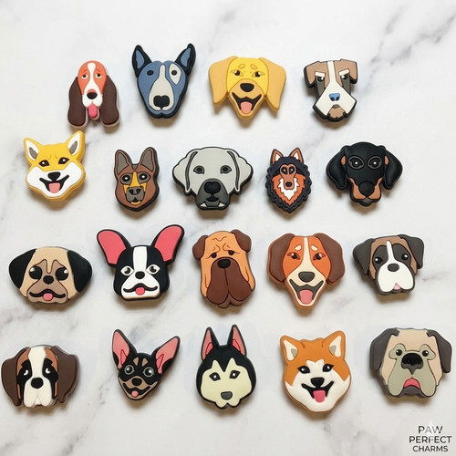 Dog croc charms pug collie - croc,