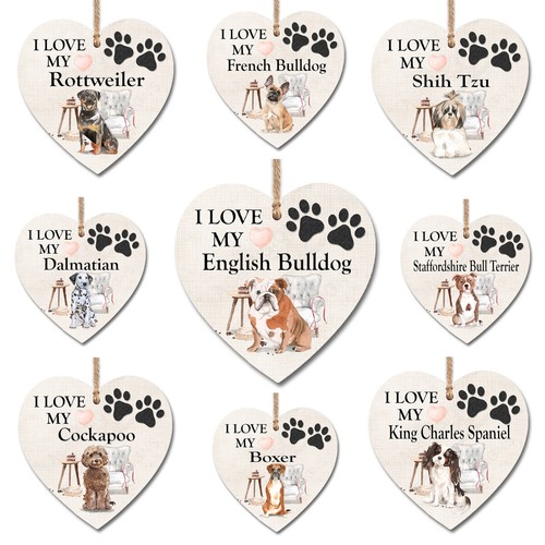 Wooden heart plaque wall sign - wooden,
