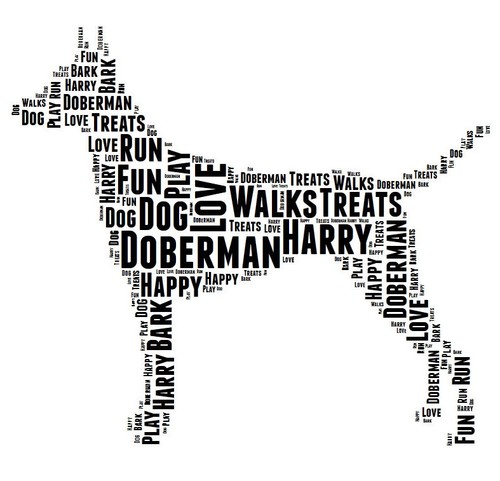 Personalised dog doberman with - personalised,