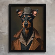 Anthropomorphic Doberman In A