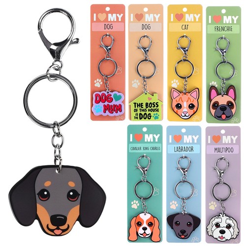 Dog cat breed keyring - cat,