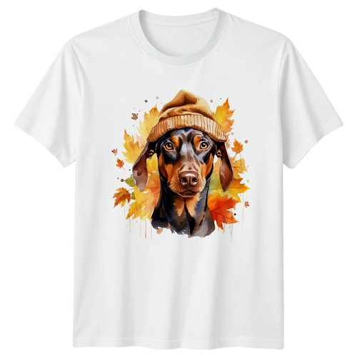 Doberman dog knit beanie - dog,