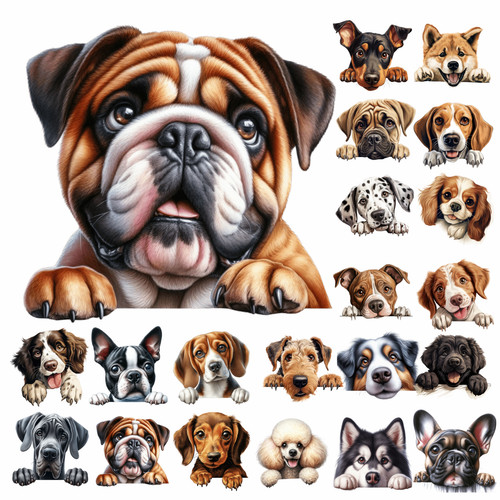 Puppy dog vinyl art sticker - puppy,