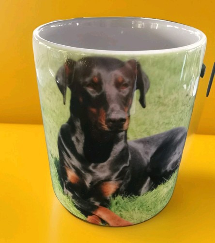 Cup black and tan doberman - black,