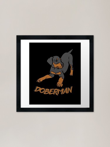 Natural ear doberman gift idea - natural,