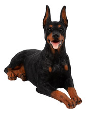 Doberman Ornament Laying Dog