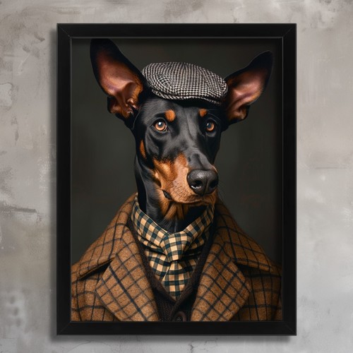 Doberman pinscher dog art - pinscher,