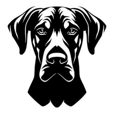 Doberman Dog Face Vinyl Decal