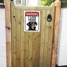 Warning I Live Here Doberman